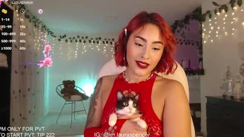 Snapshot of _lauraspencer_ chatting on December 12, 3:43 am Laura online show from December 12, 3:43 am
