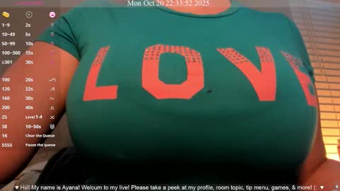 Ayana Delatorre online show from October 21, 5:33 am