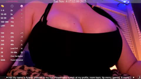 Ayana Delatorre online show from November 5, 1:11 am