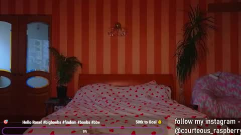 Snapshot of courteous_raspberrrry chatting on December 9, 10:32 am Rose Roys my online show from December 9, 10:32 am