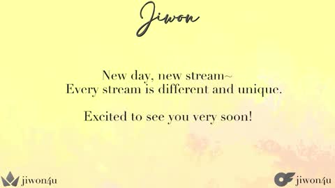 Jiwon online show from October 17, 11:30 pm