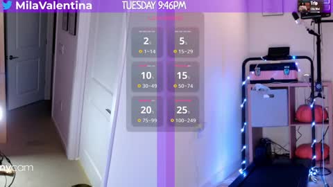 Snapshot of milavalentinax chatting on March 5, 2:46 am Mila Valentina online show from March 5, 2:46 am