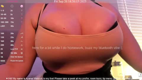 Ayana Delatorre online show from September 26, 9:56 pm