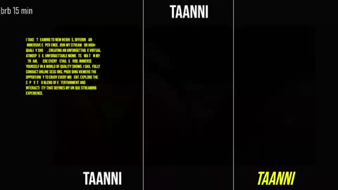 TAANNI online show from February 5, 11:50 pm