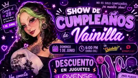 Vainilla Independent model online show from May 24, 2:10 am