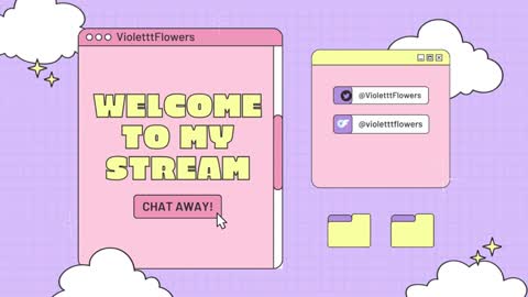 Snapshot of violetttflowers chatting on October 14, 12:24 am Violet Flowers online show from October 14, 12:24 am