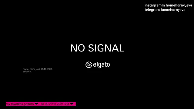 home horny eva online show from October 17, 6:00 pm