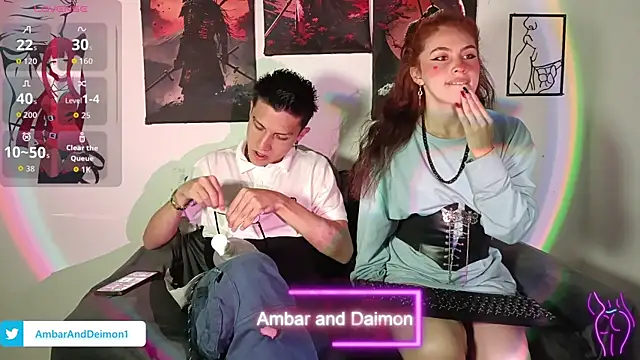 Snapshot of Ambar_and_daimon_ chatting on September 12, 4:35 am Ambar and daimon online show from September 12, 4:35 am