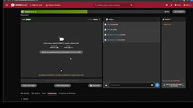 peluche fox online show from January 12, 5:51 pm