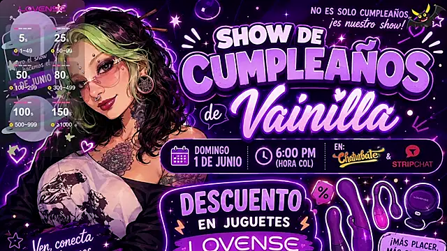 vainilla doll online show from May 16, 2:14 am