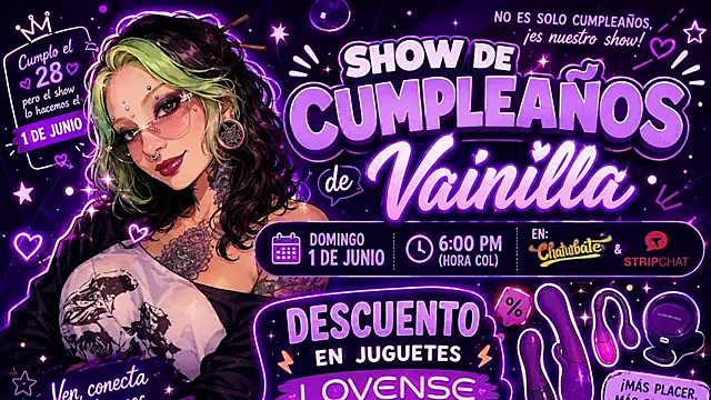 vainilla doll online show from May 17, 12:10 am