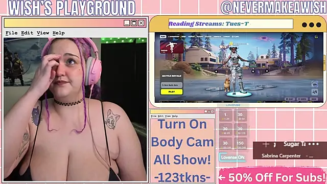 nevermakeawish online show from May 2, 11:46 am