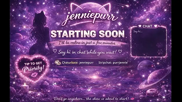 purrjennie online show from March 27, 11:16 pm